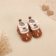 Embroidered Bow Baby Pre-Walkers