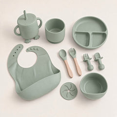 Silicone Baby Feeding Set – 9 Piece