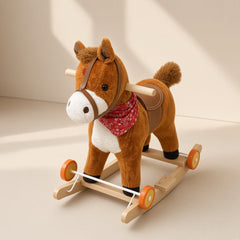 Plush Brown Rocking Pony
