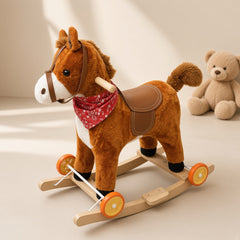 Plush Brown Rocking Pony