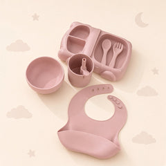 6-Piece Silicone Baby Feeding Set — Car Plate