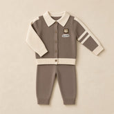 Good Day Bear Baby Knit Set-Taupe