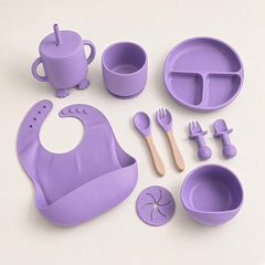 Silicone Baby Feeding Set – 9 Piece