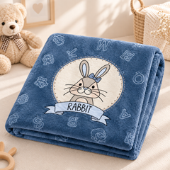 Rabbit Baby Plush Blanket