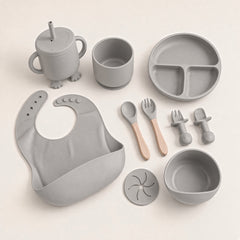 Silicone Baby Feeding Set – 9 Piece
