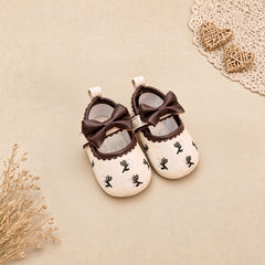 Embroidered Bow Baby Pre-Walkers