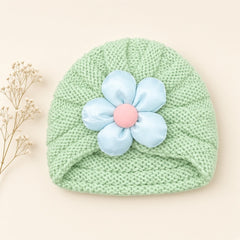 Soft Knit Baby Turban Caps | Flower Collection