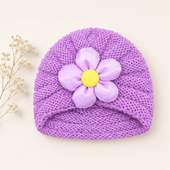 Soft Knit Baby Turban Caps | Flower Collection