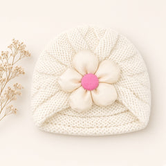 Soft Knit Baby Turban Caps | Flower Collection